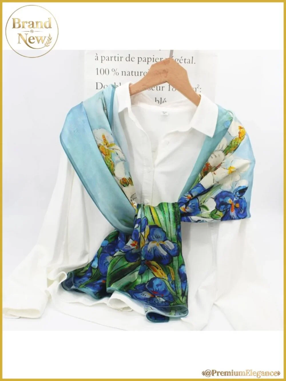 100% Mulberry Silk Long Oblong Scarf Shawl Wrap Women Lightweight